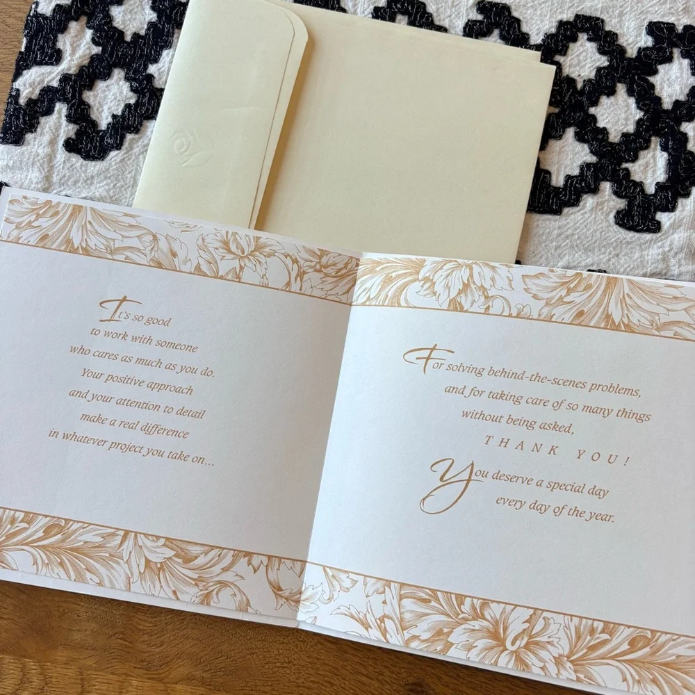 Carlton Cards American Greetings 'For a Fine Assistant' Greeting Card Envelope